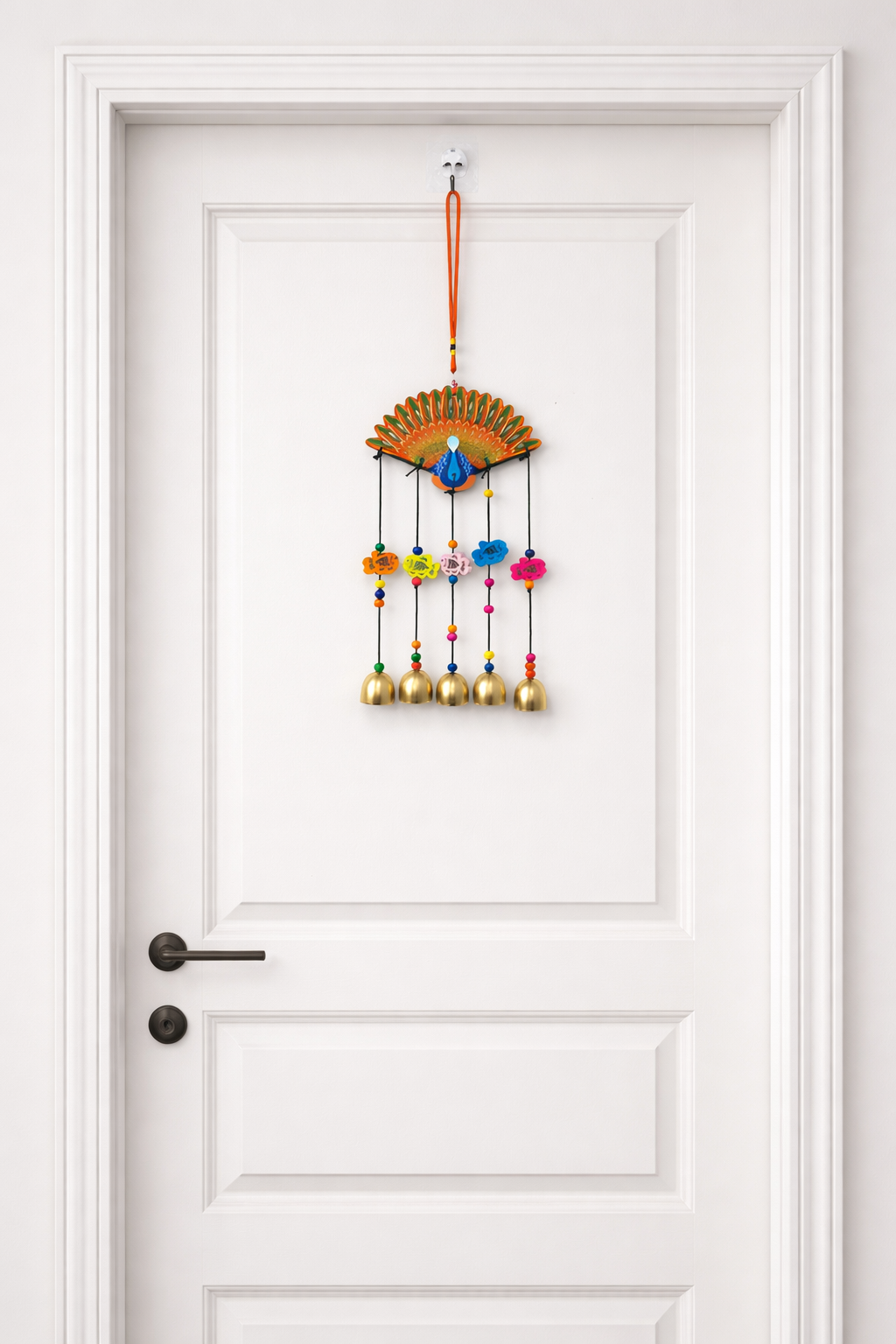 Double-Sided Painted Wooden Peacock Wind Chimes, Living Room And Study Decoration Wind Chimes/ Garden Terrace Porch Diwali gift Holiday Gifts/ Outdoor Decorations/ Travel Souvenir Pendants/ Door Bells New Year'S Gifts