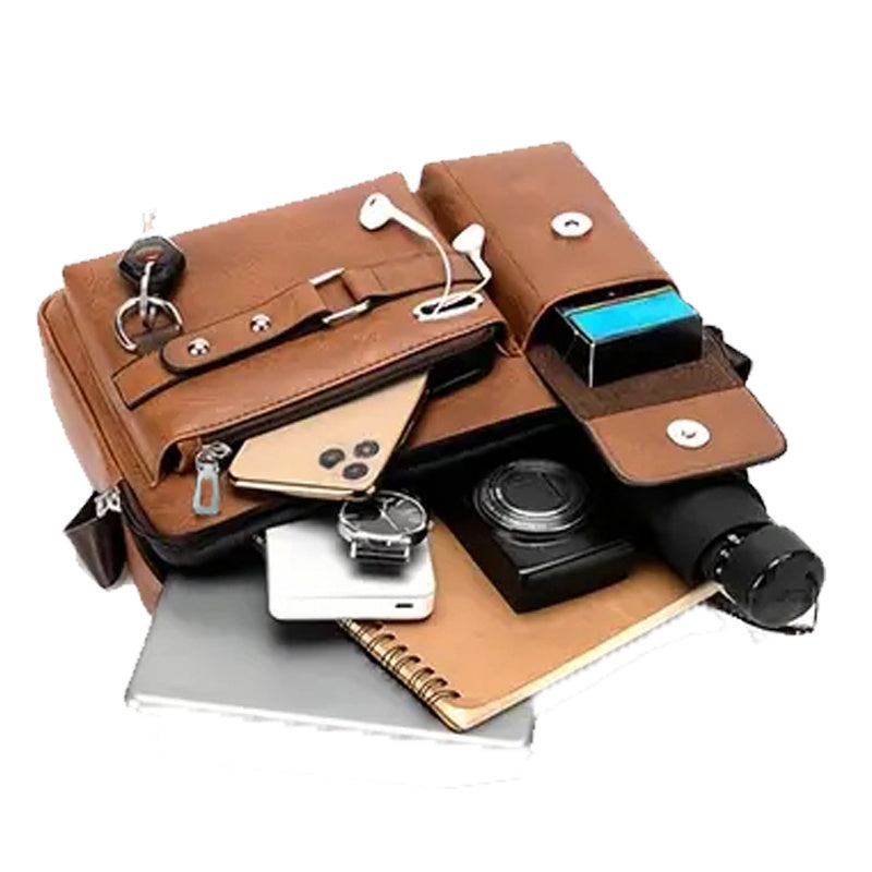 SŪTRA I सूत्र Men's Lightweight Briefcase Bag - Adjustable Strap Single - office use