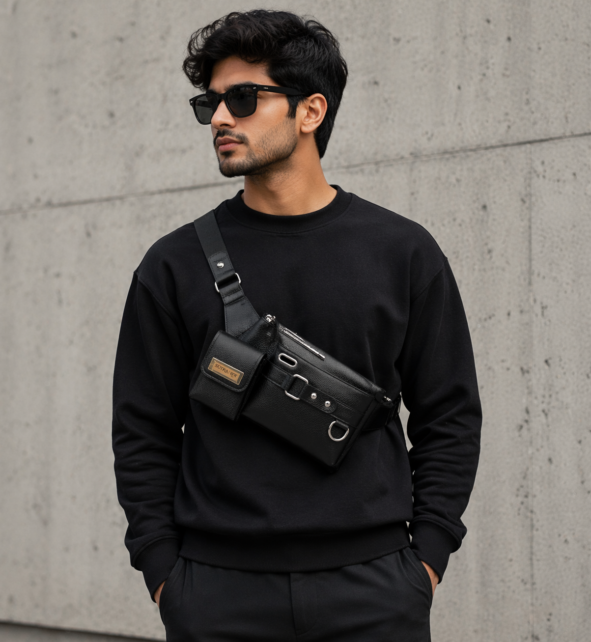 SŪTRA I सूत्र Compact Crossbody Belt Bag for Men & Women (Unisex)