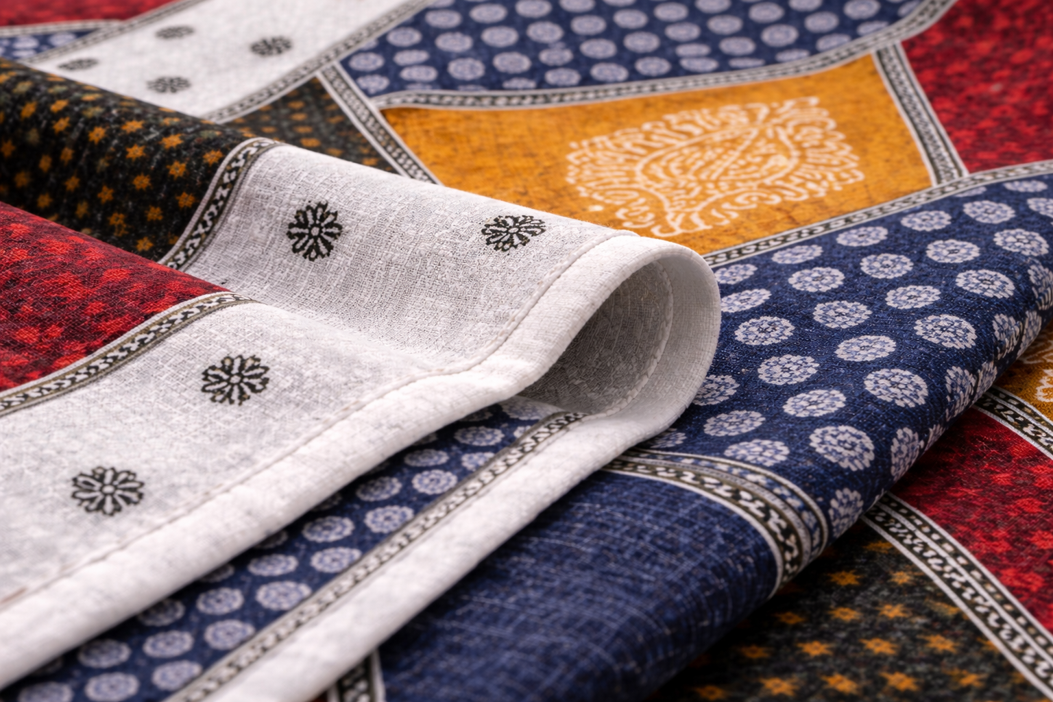 Premium Azrakh Cotton Fitted Bedsheet Set – 108x108 Inch (274x274 cm) | Handcrafted Block Print | Includes 2 Pillow Covers