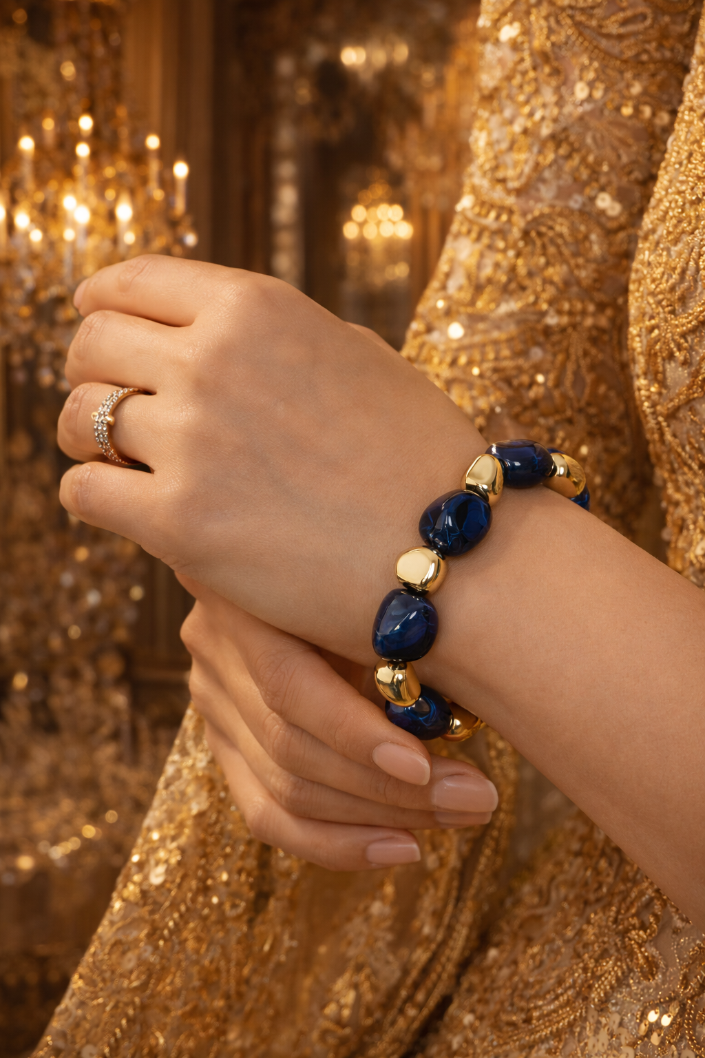 Handmade Geometric Acrylic Bracelets For Women In Maillard Style Featuring Unique Design