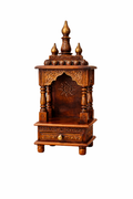 Mandir Temple Colour Copper 8x8x18 inch with Extra Storege