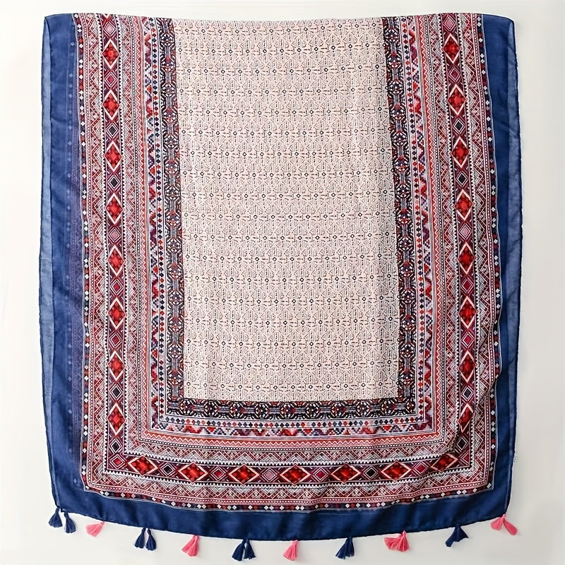 Indian Bohemia pattern and  Style Geometric Shawl for Women, Perfect for Travel And Fashion